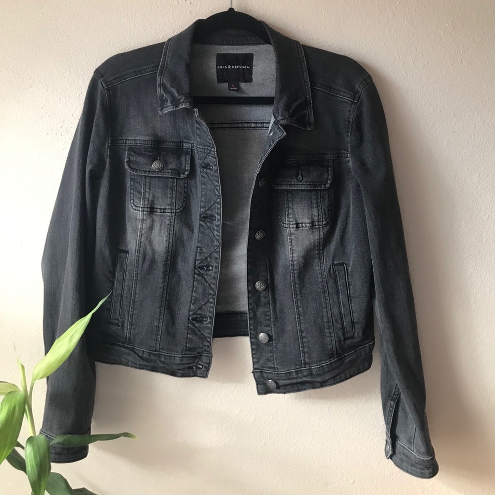 Rock & Republic Black Jean Jacket